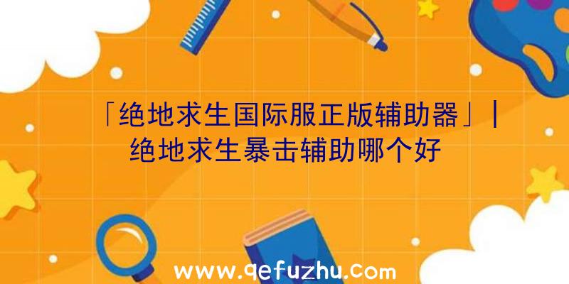 「绝地求生国际服正版辅助器」|绝地求生暴击辅助哪个好